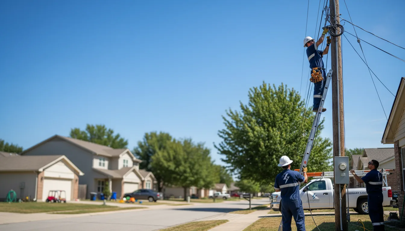 Residential electrician providing installation services in Dora, MO